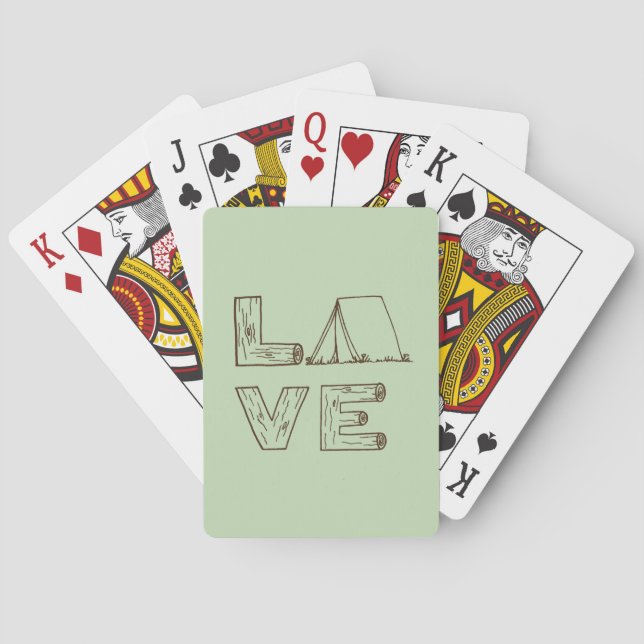 Jeu De Cartes Love Tente Camping Playing Cartes (dos)