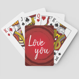 Jeu De Cartes Love You Romantic Valentine's Red