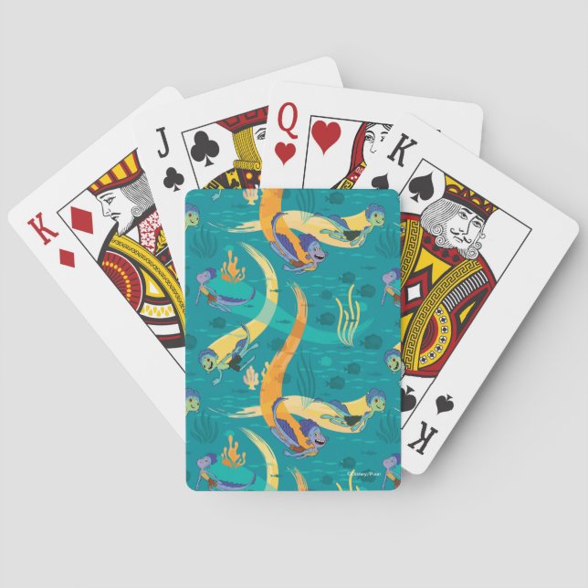 Jeu De Cartes Luca | Alberto & Luca Swim Avec Motif de poisson (dos)