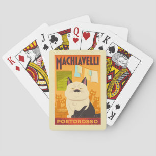 Jeu De Cartes Luca   Illustration de chat Machiavelli Jouer aux 