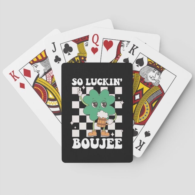 Jeu De Cartes Luckin' Boujee Lucky Shamrock St Patrick's Day (dos)