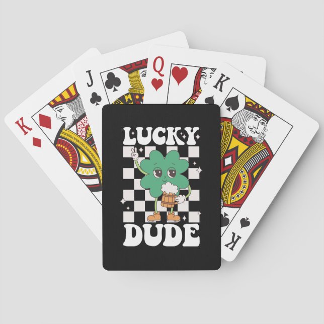 Jeu De Cartes Lucky Dude Shamrock Jour de la Saint Patrick irlan (dos)