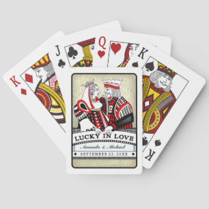 Jeu De Cartes Lucky in Love Black Red & White Playing Cartes