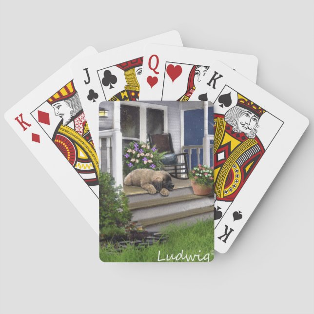 Jeu De Cartes Ludwig la carte de jeu de chiot de Leonberger (dos)