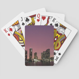 Jeu De Cartes Lumière de coucher du soleil au-dessus de Miami