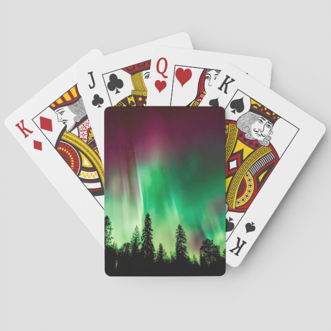 Jeu De Cartes Lumière nord d'Aurora borealis (dos)