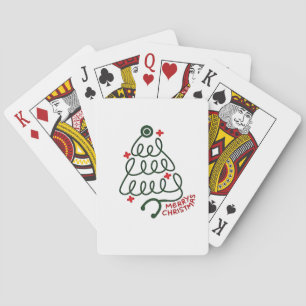 Jeu De Cartes Lumières de sapin de Noël Stéthoscope Blouse de so