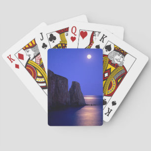 Jeu De Cartes Lune À Dusk   Côte Gaspe de Perce Rock Québec