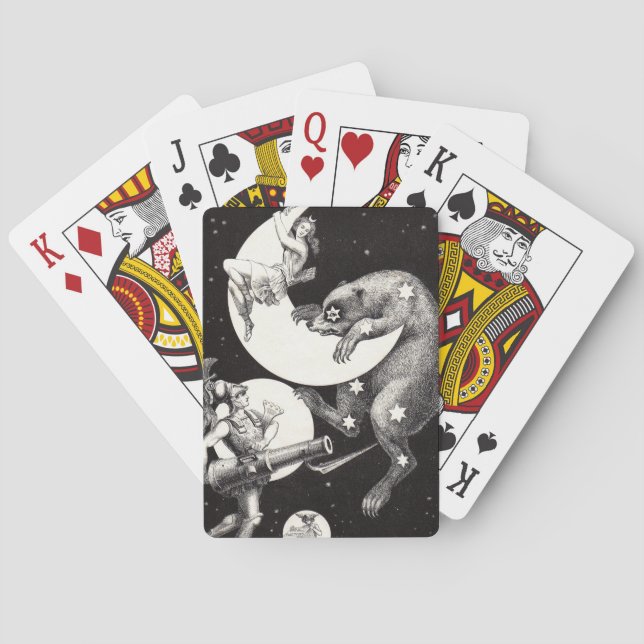Jeu De Cartes Lune céleste ciel Univers Dieu Nuit Illustration (dos)
