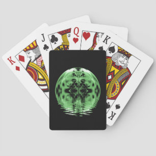 Jeu De Cartes Lune flottante verte et noire