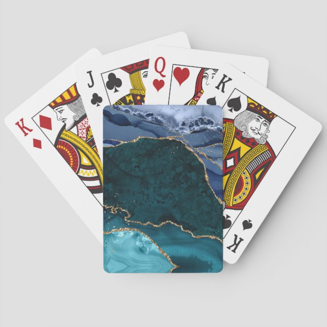 Jeu De Cartes Lux Peacock Agate & Gold (dos)