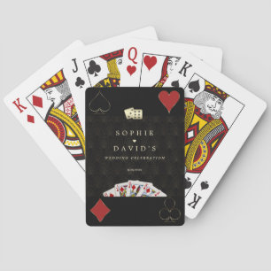 Jeu De Cartes Luxe Art Déco Vegas Casino Royale Mariage