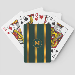 Jeu De Cartes Luxe Popular Green Gold Linen Texture Collection