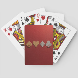 Jeu de cartes Luxe Rouge Or Argent