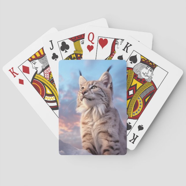 Jeu De Cartes Lynx Animal Nature sauvage majestueuse (dos)