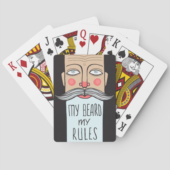 Jeu De Cartes Ma barbe, mes cartes de jeu de règles (dos)
