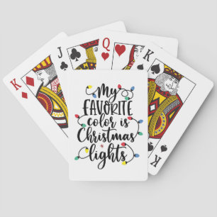 Jeu De Cartes Ma couleur préférée est Santa Claus les lumières d