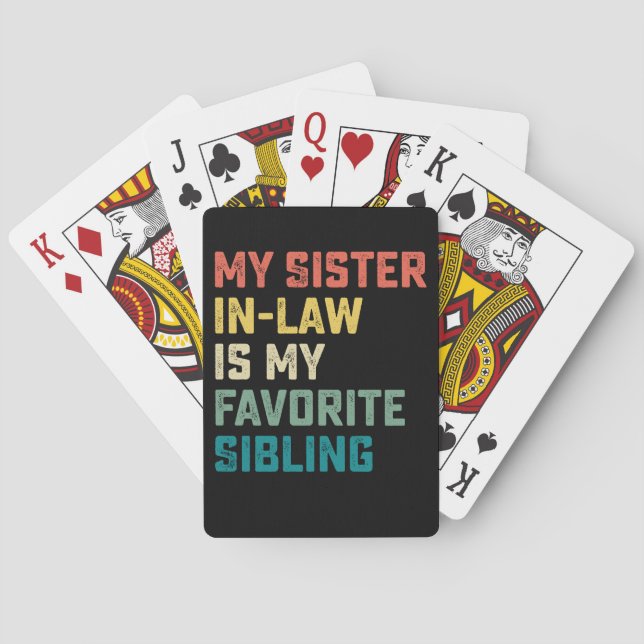 Jeu De Cartes Ma Soeur En Droit Est Mon Frère Favori (dos)