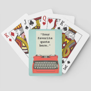 Jeu De Cartes Machine à écrire personnalisable Lecture de cartes