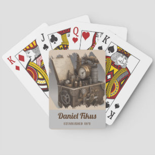 Jeu De Cartes Machine à temps Steampunk - Vintage coffre au trés