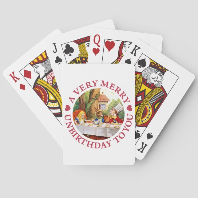 Jeu De Cartes Mad Hatter vous dit un très joyeux anniversaire (dos)