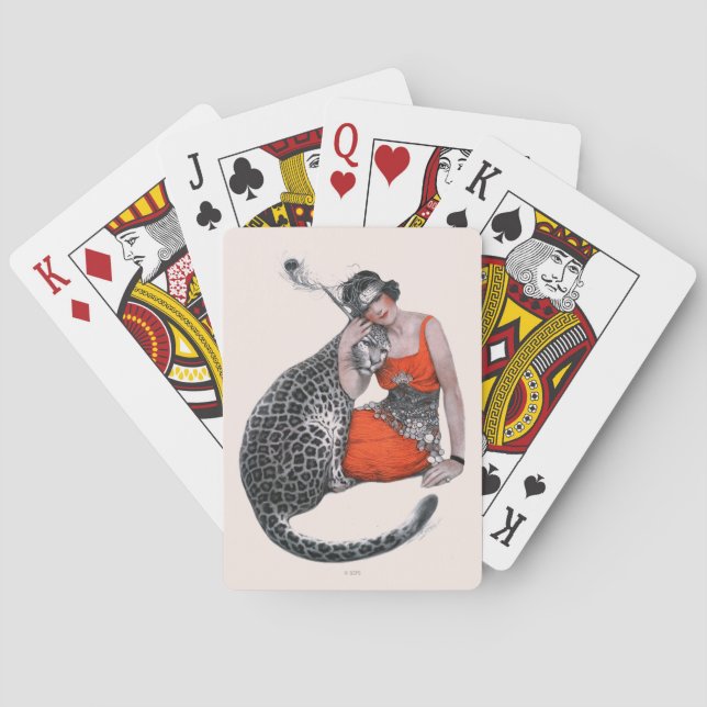 Jeu De Cartes Madame et léopard (dos)