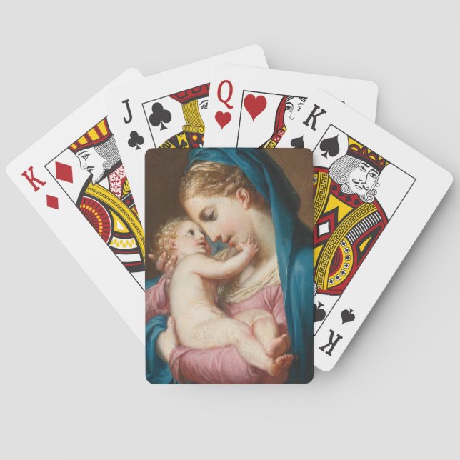 Jeu De Cartes Madone et Enfant (dos)