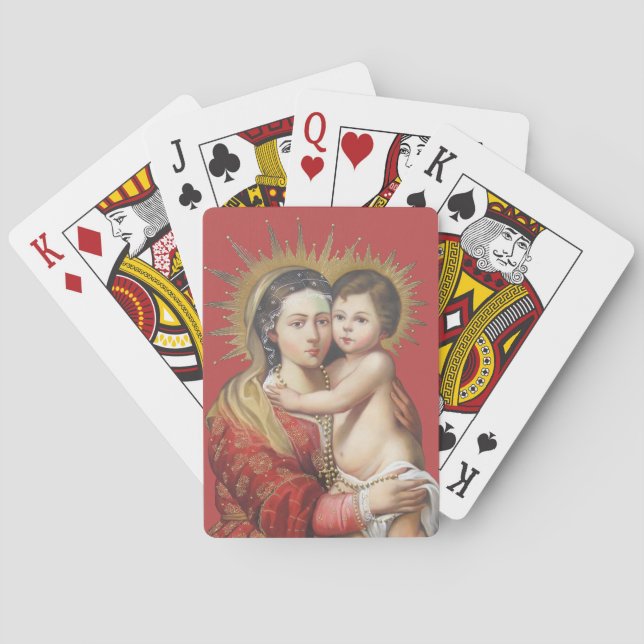Jeu De Cartes Madonna et l'enfant (dos)