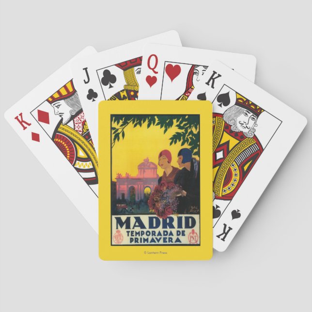 Jeu De Cartes Madrid en affiche promotionnelle de voyage de (dos)
