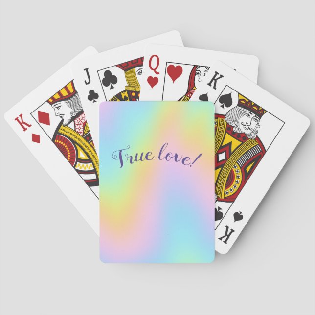 Jeu De Cartes Magnificent Pastel Rainbow Wedding (dos)
