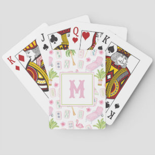 Jeu De Cartes Mahjong Palm Beach Aquarelle