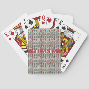 Jeu De Cartes Mahjong Tiles Motif Personnalisé