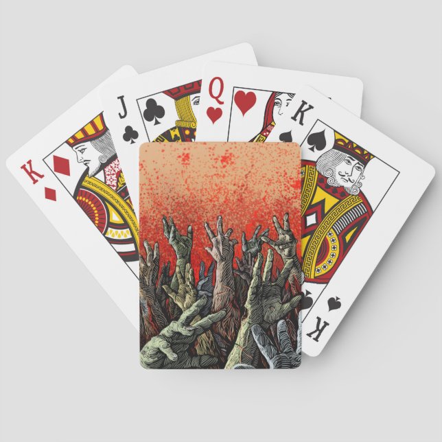 Jeu De Cartes Mains Zombie jouant aux cartes (dos)