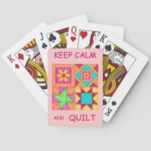 Jeu De Cartes Maintenez le calme et la surface composée de blocs