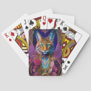 Jeu De Cartes Majestic Lynx Feline Illustré Art Spirit Animal