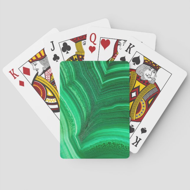 Jeu De Cartes Malachite Minéral vert vif (dos)