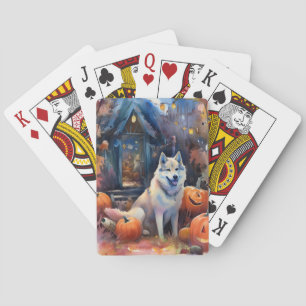 Jeu De Cartes Malamute d'Halloween en Alaska avec la peur Citrou