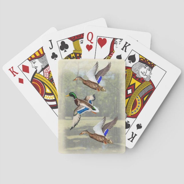 Jeu De Cartes Mallards volant à travers le marais (dos)