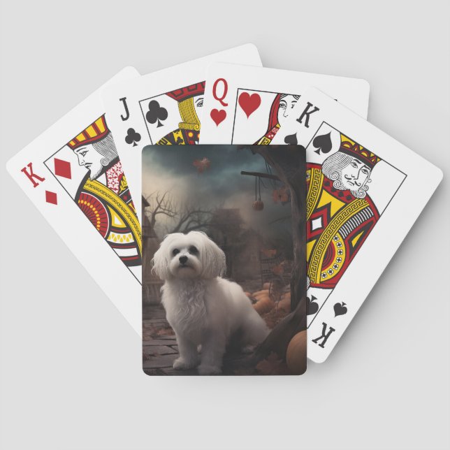 Jeu De Cartes Maltais Halloween effrayant (dos)