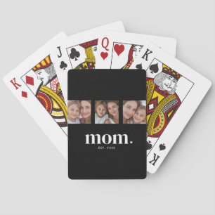 Jeu De Cartes Maman a établi un minimalisme moderne noir 3 Photo
