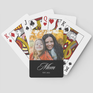 Jeu De Cartes Maman a établi un script élégant Photo noire