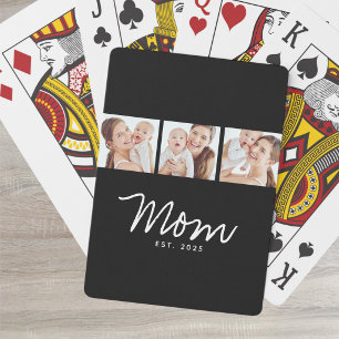 Jeu De Cartes Maman a établi un script moderne gras noir 3 Photo