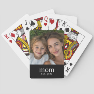 Jeu De Cartes Maman a établi une photo noire moderne