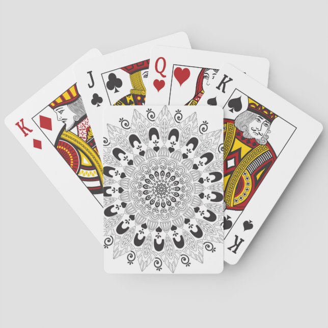 Jeu De Cartes Mandala Flower Design (dos)
