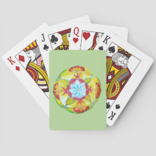 Jeu De Cartes Mandala Jaune Bicycle® Poker Jouer Cartes