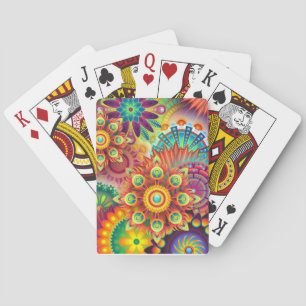 Jeu De Cartes mandalas, colorful, abstract,