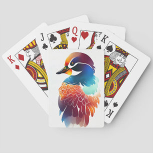 Jeu De Cartes Mandarin Canard Nature sauvage Couleurs animales P