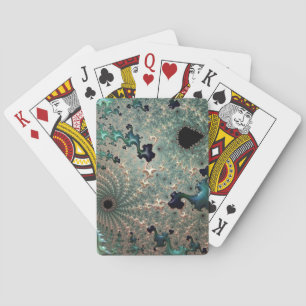 Jeu De Cartes Mandelbrot d'émeraude et d'or