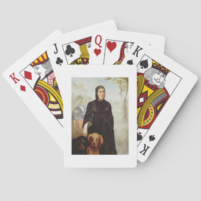 Jeu De Cartes Manet | Femme avec des chiens, 1858 (dos)