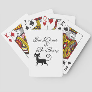 Jeu De Cartes Manger Boire Et Être Chat Effrayant Drôle Mignon H